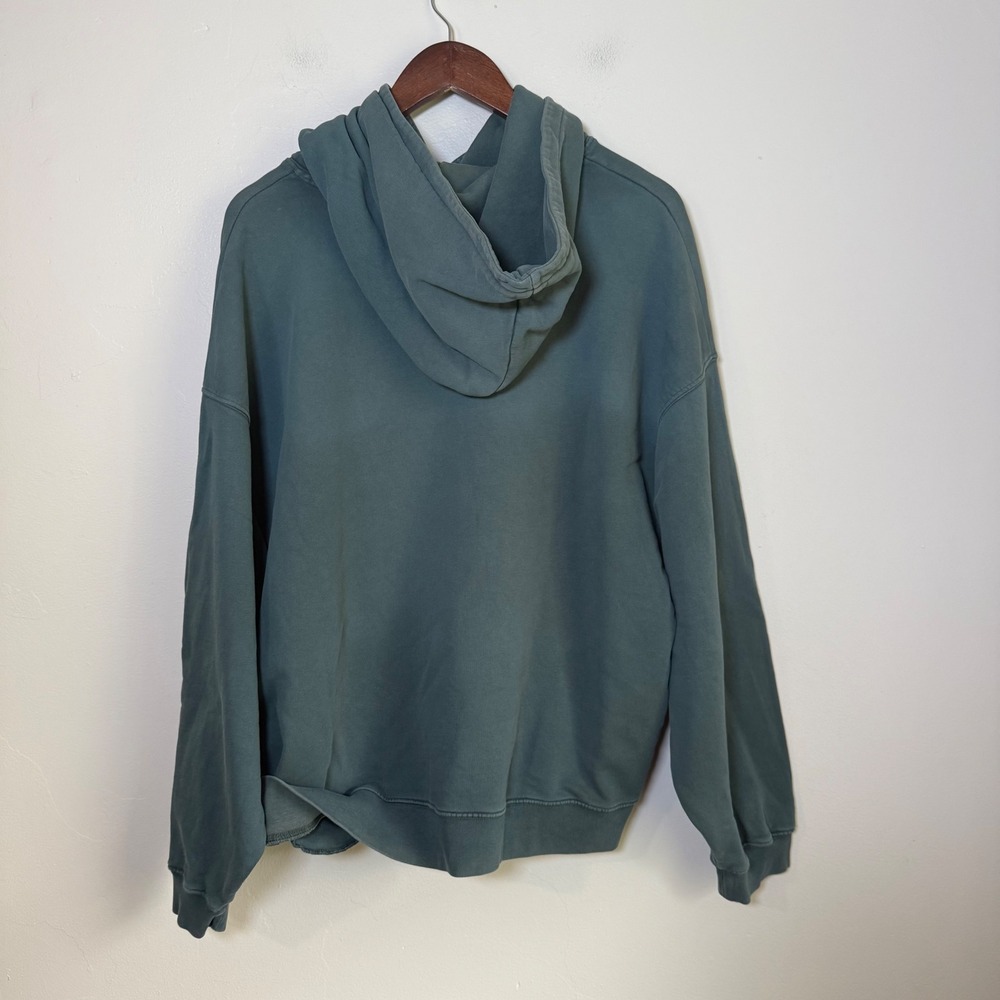 Anine Bing Harvey Eagle Graphic Oversized Hoodie Size Medium Faded Green - Picture 2 of 5